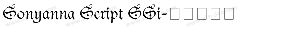 Sonyanna Script SSi字体转换